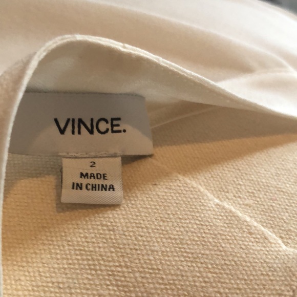 Vince V-Neck Double Layer Silk Blouse - Picture 4 of 6